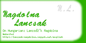 magdolna lancsak business card